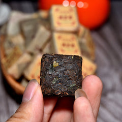 HelloYoung 500g Yunnan Pu'er tea glutinous fragrant ripe tea mini small square brick tea