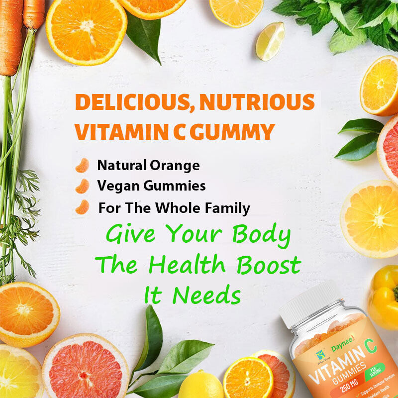 Vitamin C Vegan Gummies Natural Orange 60 Vegan Capsules