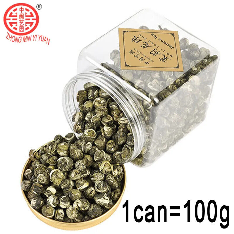 HelloYoung New Jasmine Tea Canned Natuiral Organic Jasmine Drago Pearl  Longzhu 125g