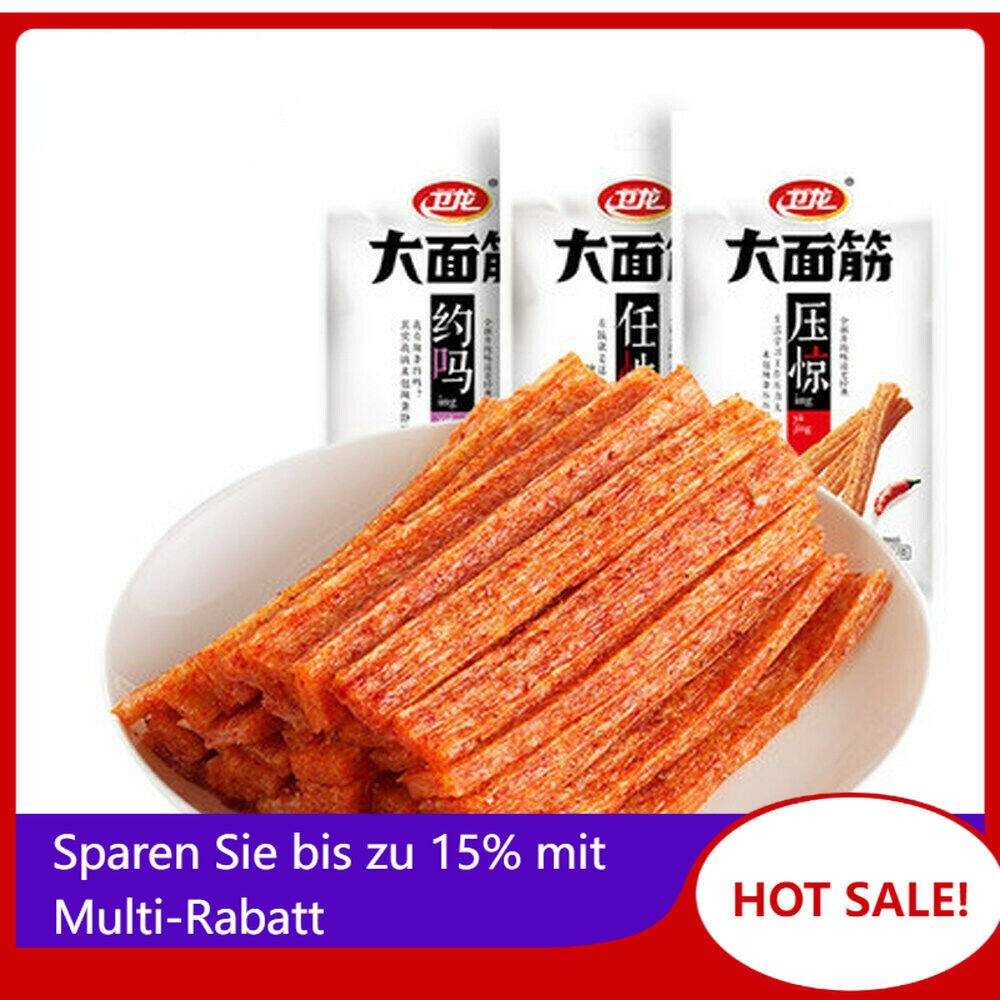 Hotstrip Chinesische Spezialität Latiao Snack Hot Gluten Latiao 106g*3大面筋 辣条零食