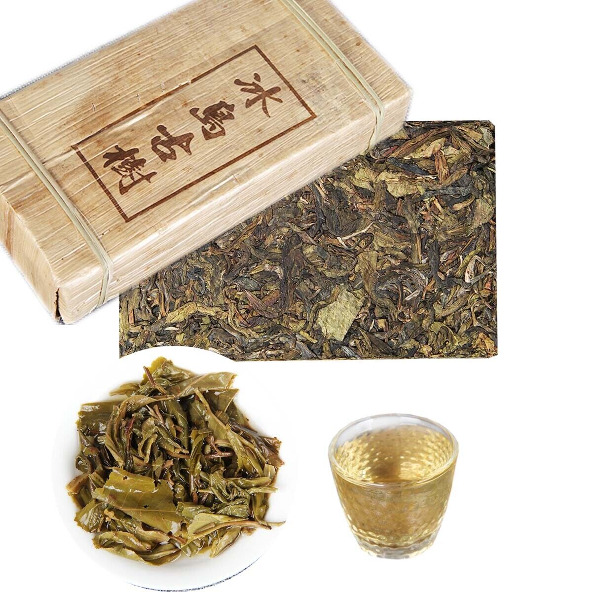 HelloYoung Bingdao Golden Leaf Ancient Tree Candy Sweet Tea Yunnan Puerh Cha Tea Brick 500g