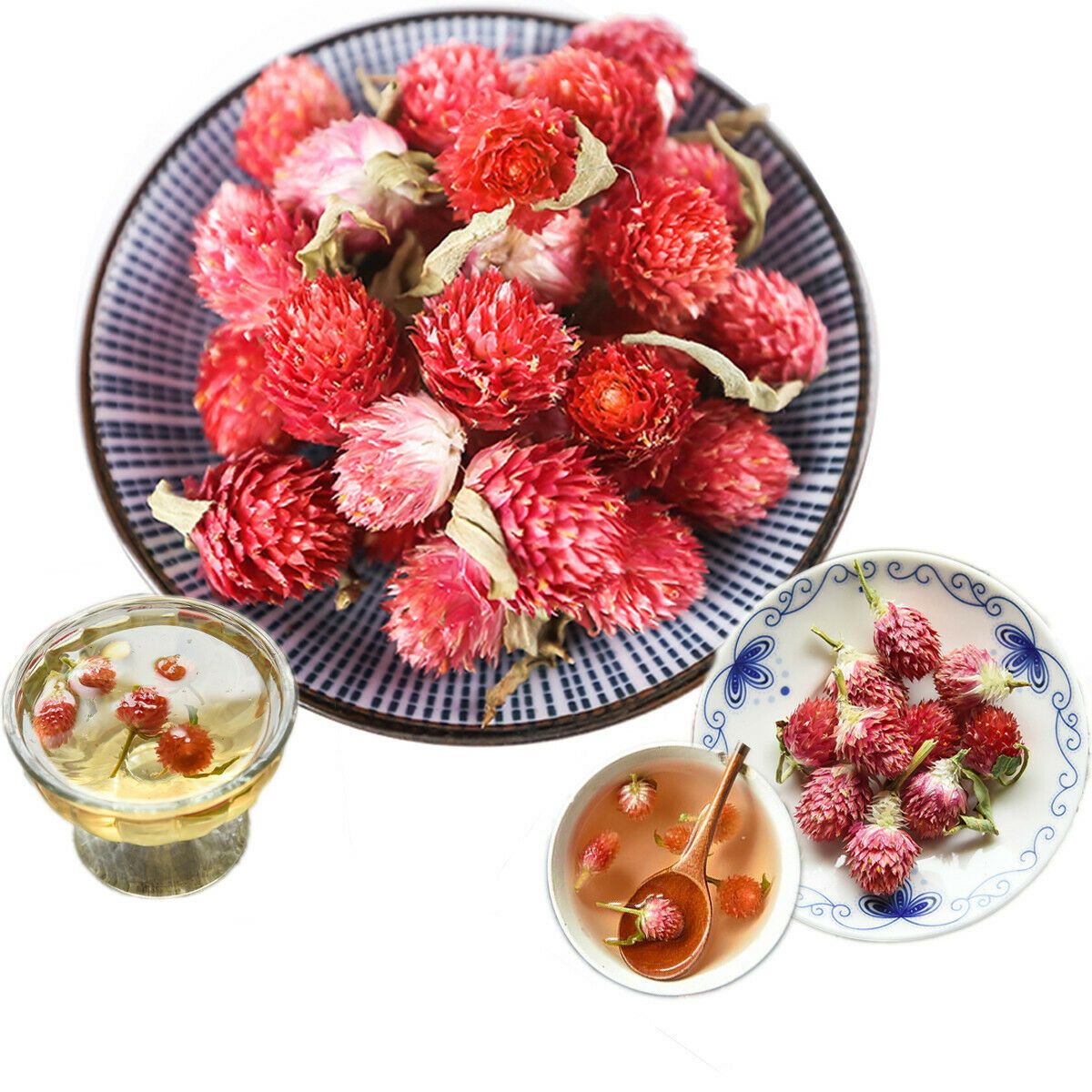 HelloYoung Herbal Tea Qian Ri Hong Flowers Tea Pure Natural Bulk of Hongqiao Plum Blossom