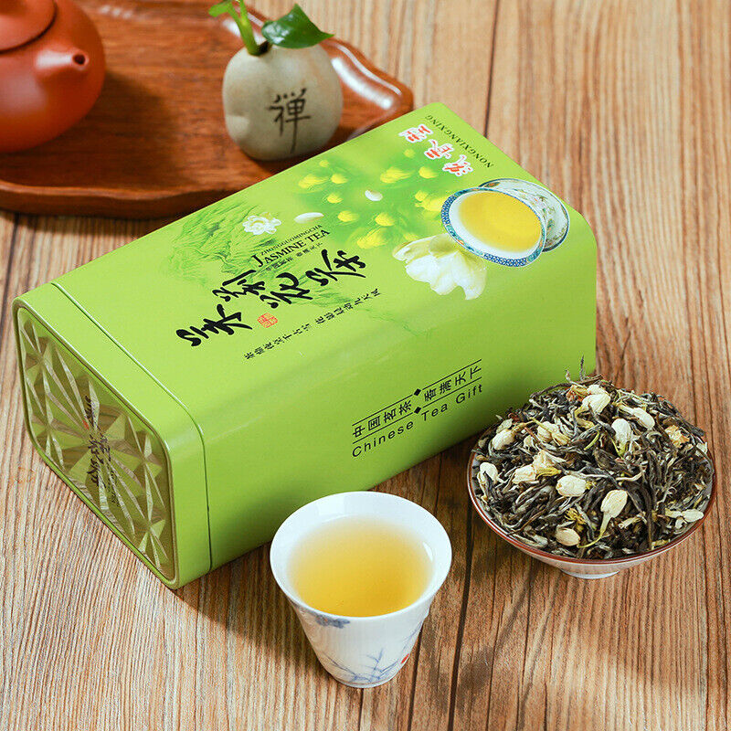 HelloYoung New Tea Jasmine Tea Strong Fragrant Cans Loose Green Tea Leaves Herbal Tea
