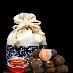 HelloYoung Yunnan Small Puerh Tea Cake Tangerine Peel Pu'er Tea Chinese Puer Black Tea 500g