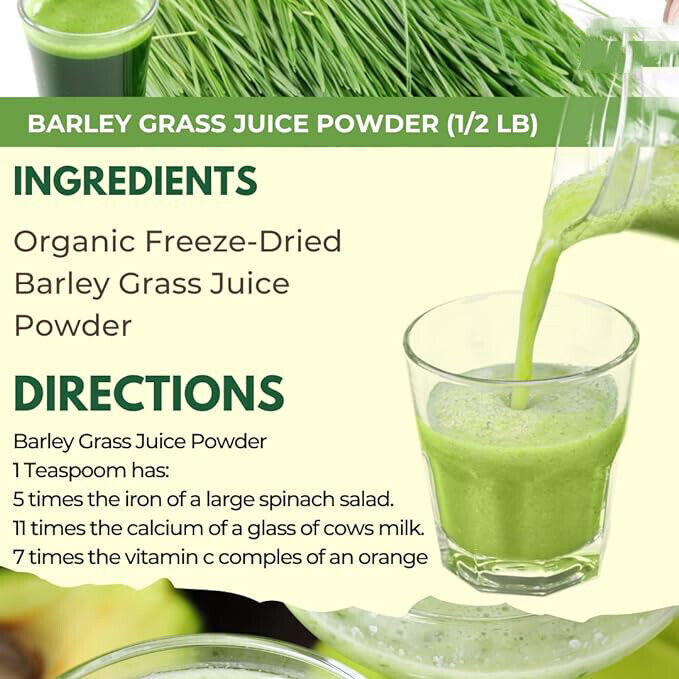 Pure Organic Barley Powdered Drink 100% Pure 50G – HelloYoung