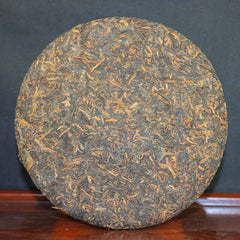 HelloYoung Yunnan Tea Tree King Puerh Tea Bulang Mountain Puerh Ripe Tea Cake 357g/12.59oz