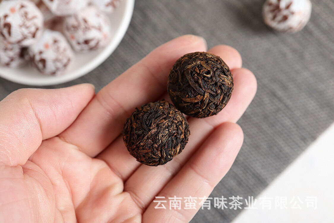 Yunnan Pu'er Tea Icelandic Ripe Dragon Pearl 8g Ripe Tea Thin Slices 500g