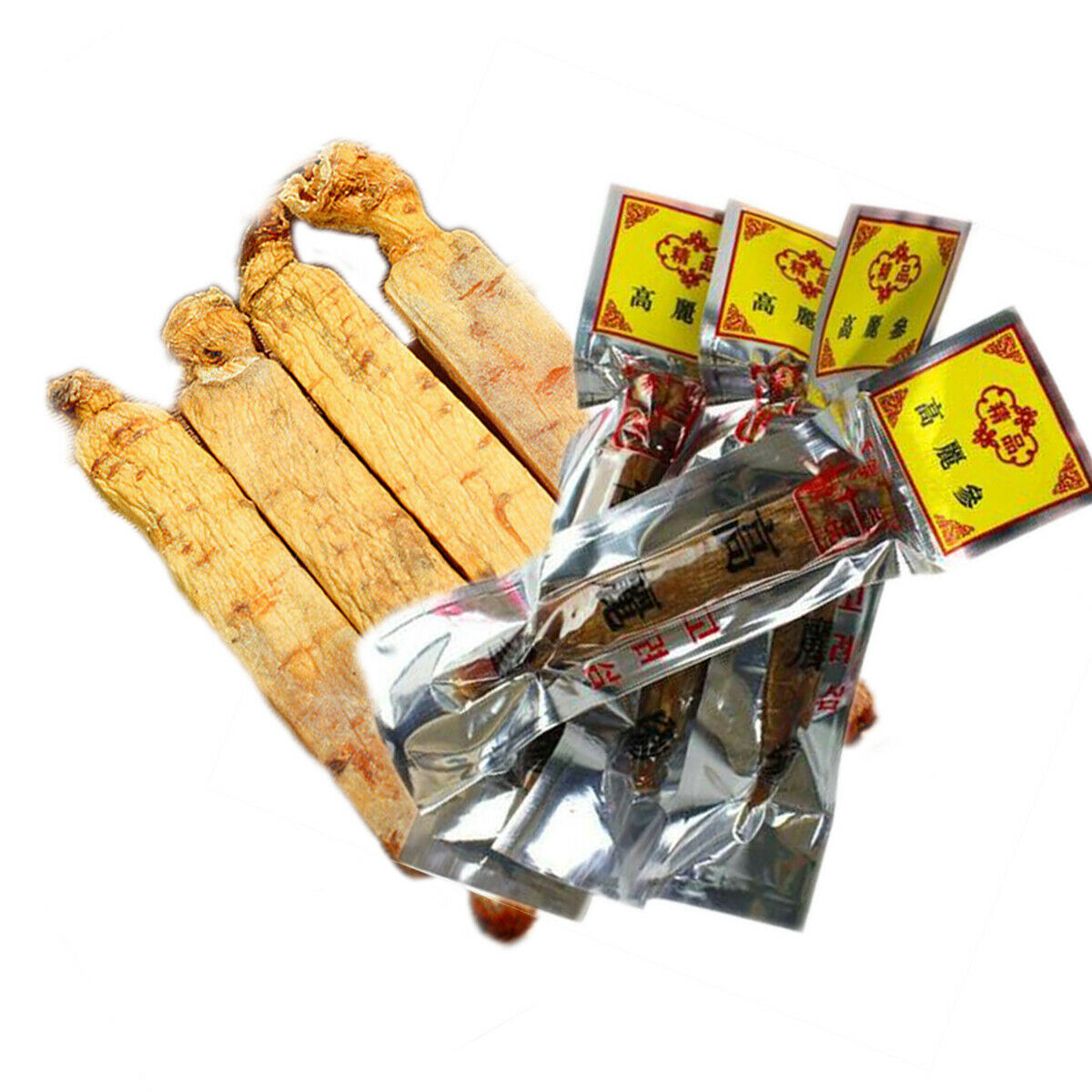 HelloYoung Dry Ginseng Root Red Ginseng Root 10 Years Chinese Herbs Health Food Herbal Tea