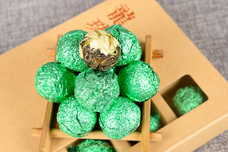 HelloYoung 120g 18 Pack Yunnan Pu'er Tea Handmade Jasmine Dragon Ball Tea