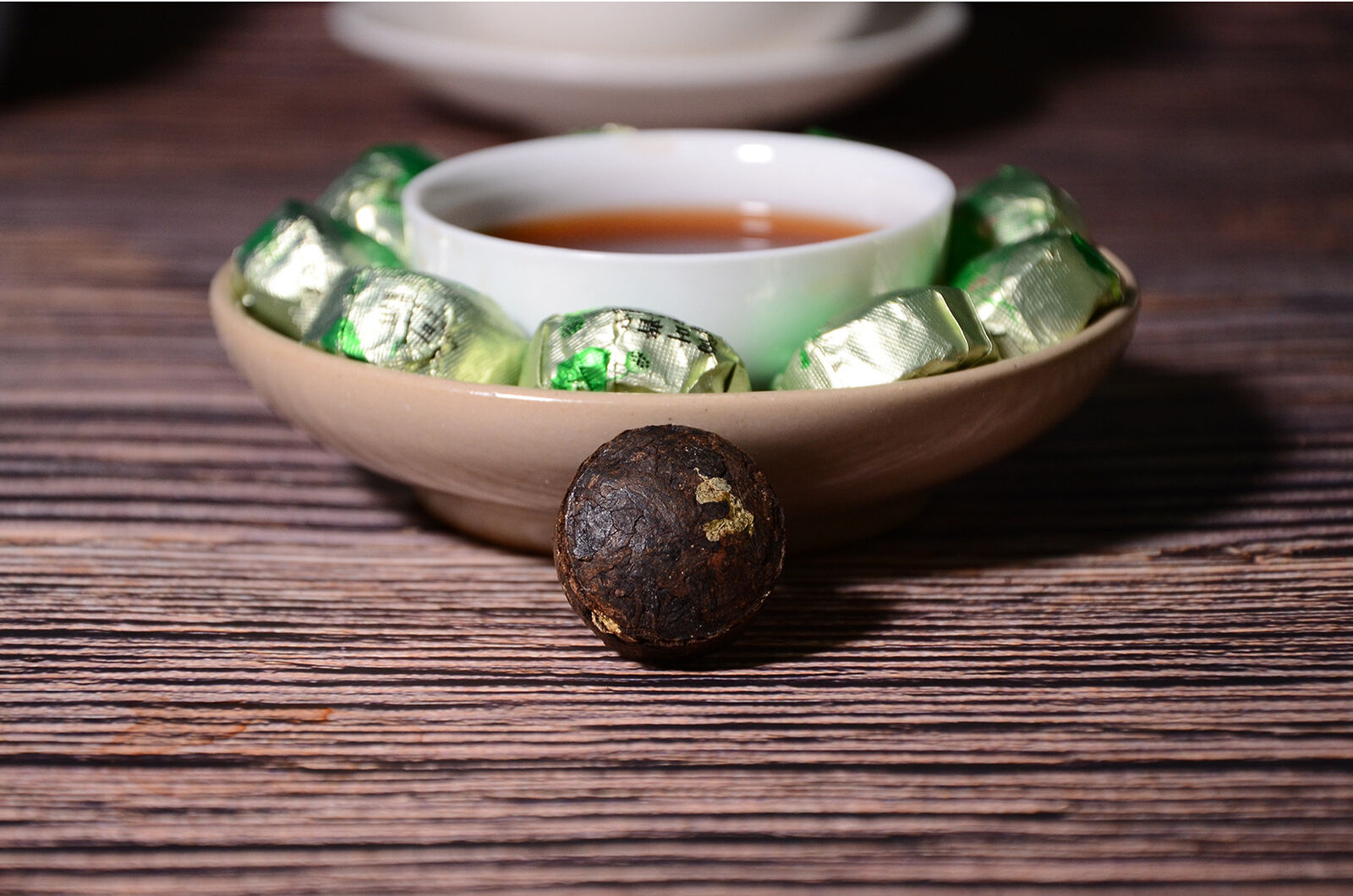 500g Yunnan lotus leaf mini tuo tea cake gold brick pu-erh tea ripe tea loose