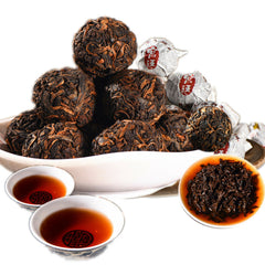 HelloYoung Cooked Tea Black Puerh Tea Premium Puer Tuo Cha Dragon Ball Mini Oyster Yunnan