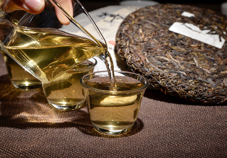 Puerh Tea Raw Tea Cake Smooth Bamboo Liang Zi Raw Tea Cake Pu'er Cake Tea 357g