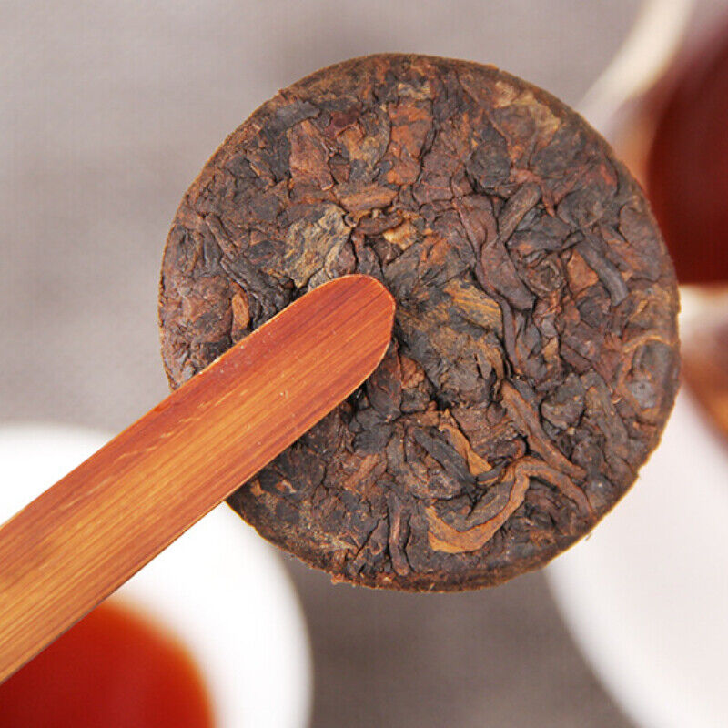 HelloYoung Column Tea Cake Ripe Tea Fermented Craft Tea Top-grade Small Pu'er Tea 200g