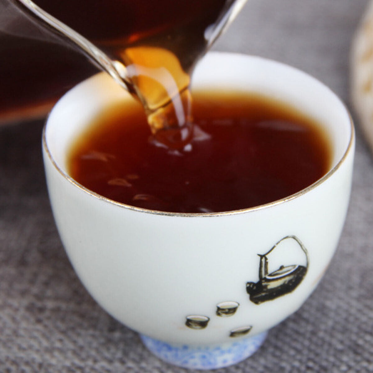 Cooked Puerh Tea Cake Full Fermented Banzhang Golden Bud Ripe Shu Puer Tea 357g
