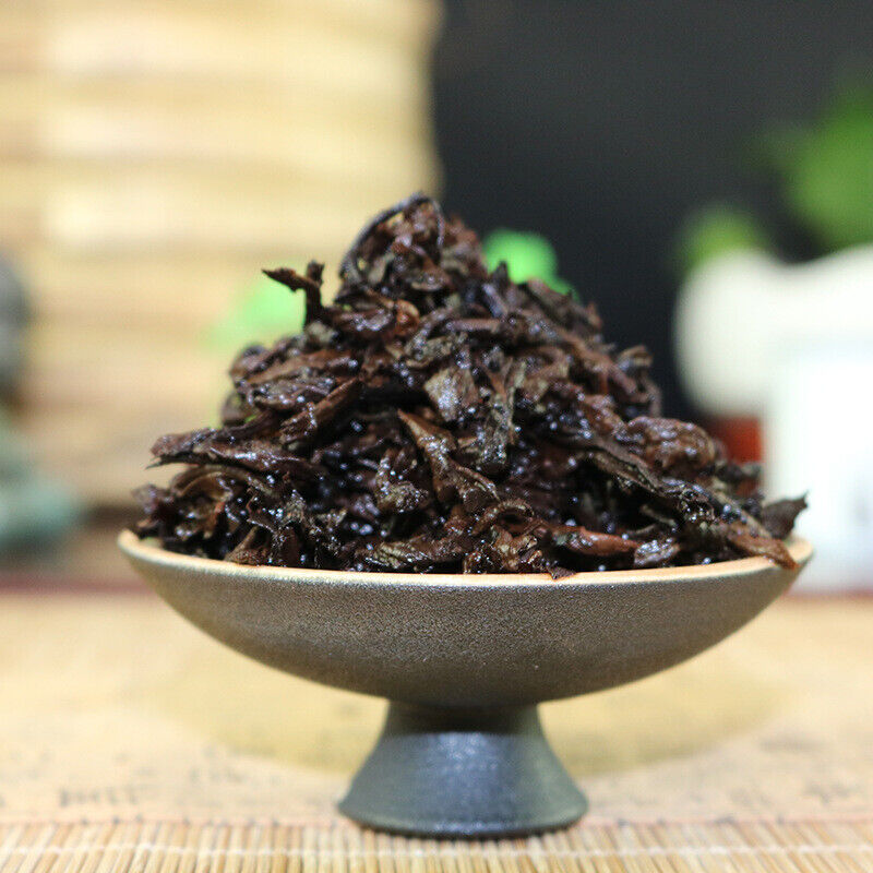 HelloYoung Yunnan Tea Tree King Puerh Tea Bulang Mountain Puerh Ripe Tea Cake 357g/12.59oz