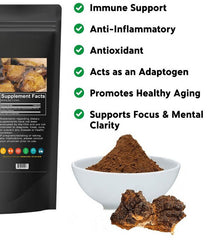Chaga Mushroom Powder Inonotus Obliquus 8.8oz - Pure Non-Gmo Chaga Extract