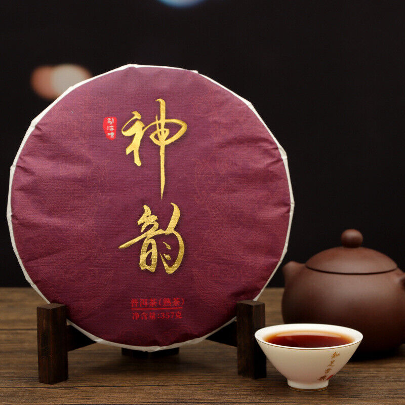 Pu'er Tea Cake Charm 357g Pu-er Ripe Tea Menghai Puerh Tea Ripe Tea