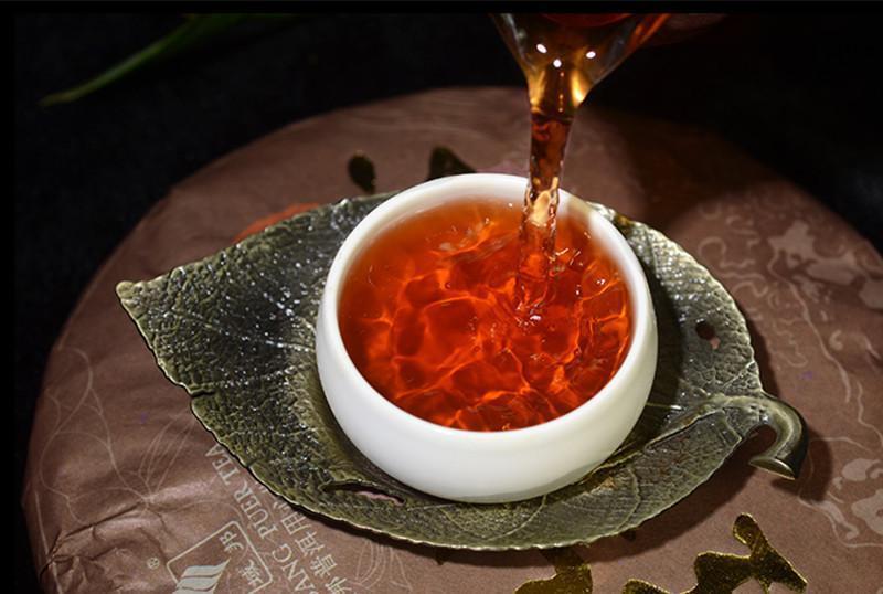 HelloYoung357g Great Original Pu-erh Tea Cooked Tea Cake Ripe Tea Shu Pu'er Tea HelloYoung