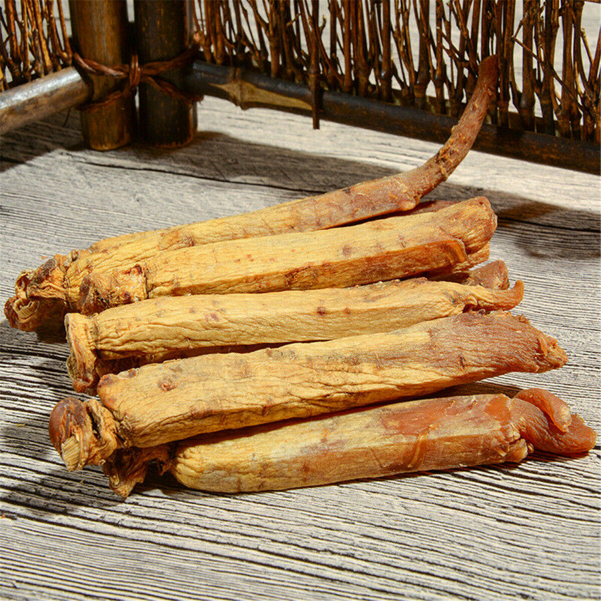 HelloYoung Dry Ginseng Root Red Ginseng Root 10 Years Chinese Herbs Health Food Herbal Tea