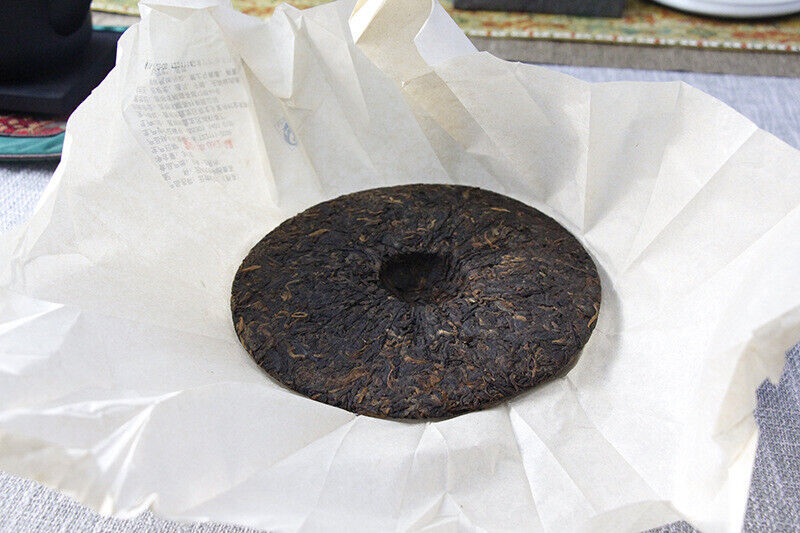 HelloYoung 357g Yunnan Pu'er Ripe Tea Aged Pu'er Ripe Cake Tea Menghai Qizi Cakes Black Tea