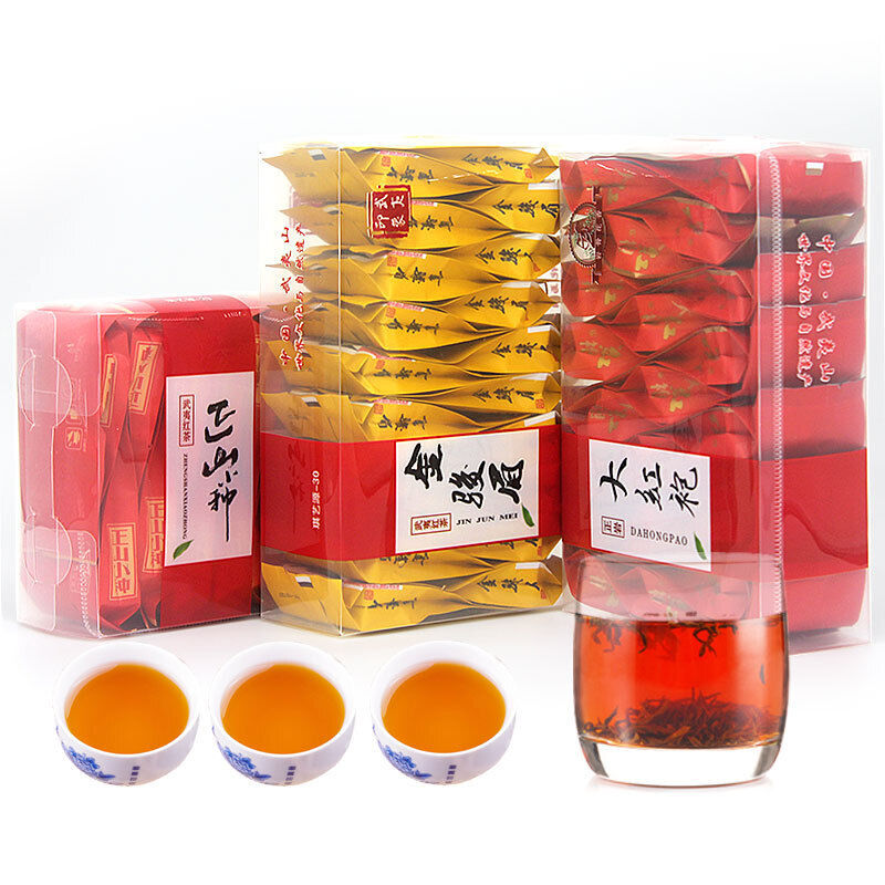 HelloYoung JinJunMei Zheng Shan Xiao Breed Black Tea Dahong Pao Oolong Jasmine Tea Bags 40g