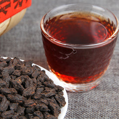 HelloYoung Bulk Yunnan Pu-erh Tea Glutinous Rice Fragrant Bamboo Basket Ripe Puer Tea 500g
