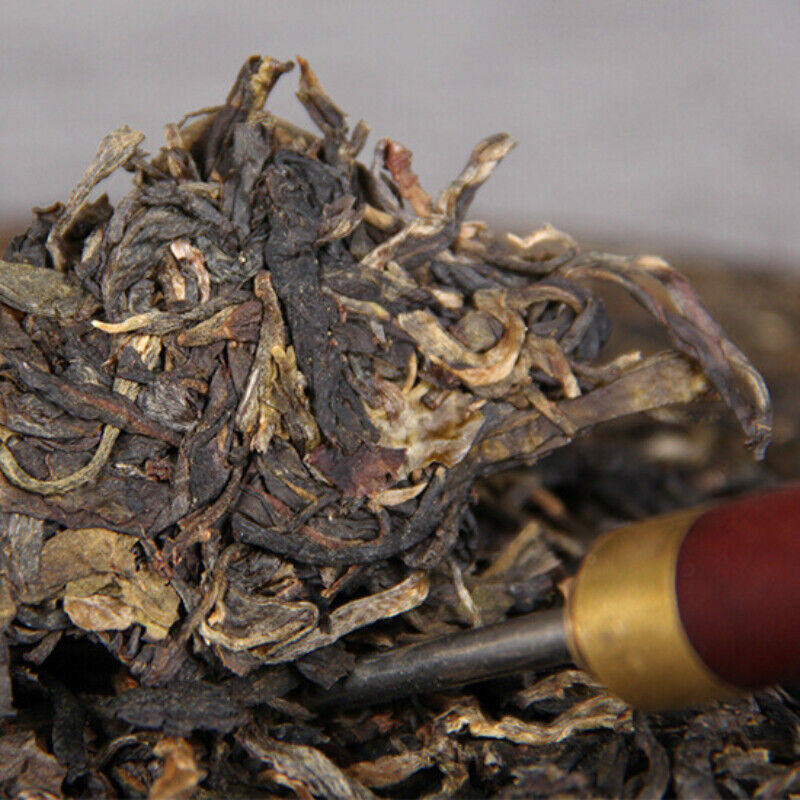 HelloYoung Puerh Green Tea Pu-Erh Tea Pressing Process Cha Pu'er Tea Cake Craft Tea 357g
