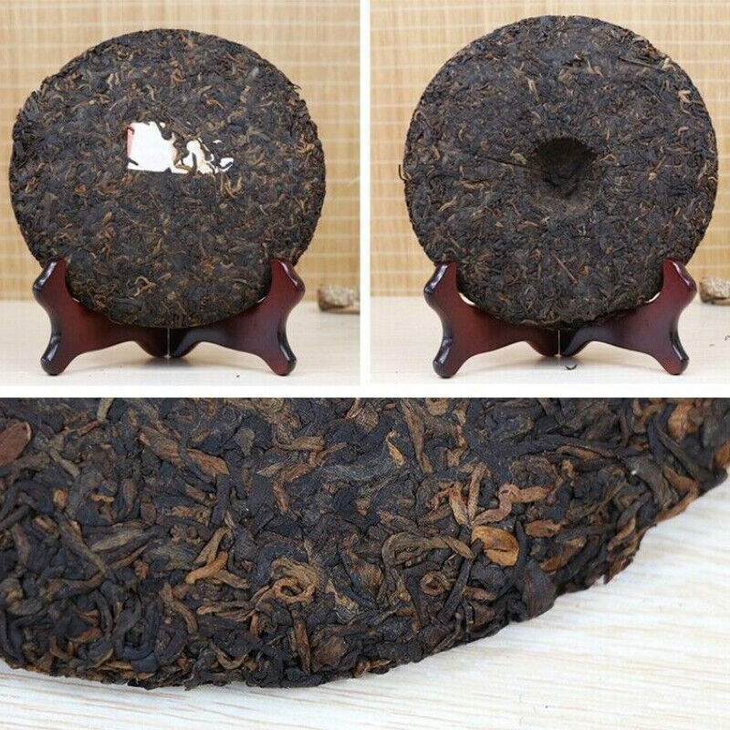 HelloYoung Cake Ba Jiao Ting Li Ming 7590 Yunnan Ripe Qizibing Tea Aged RIpe Puer Tea 357g