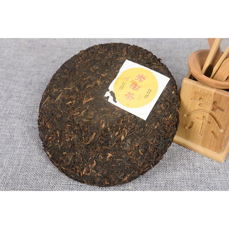 Pu-erh Ripe Tea 357g/12.59oz Organic Old Tree Tea Cake Big Golden Bud Mellow Tea