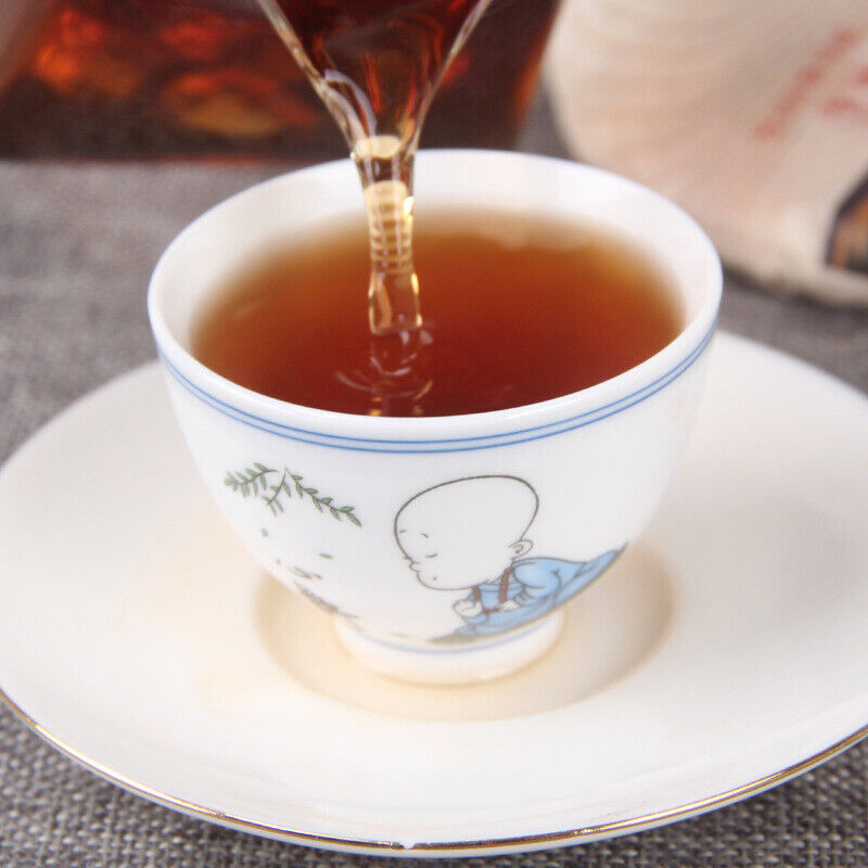 HelloYoung Puerh Tea Yunnan Menghai Pu'er Ripe Tea Cake Banzhang Ripe Tea 云南勐海陈香普洱熟茶饼班章熟茶