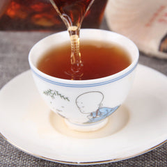 HelloYoung Puerh Tea Yunnan Menghai Pu'er Ripe Tea Cake Banzhang Ripe Tea 云南勐海陈香普洱熟茶饼班章熟茶