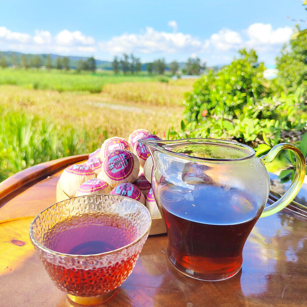 HelloYoung Pu'er Cooked Tea Black Tea Xinhui Small Green Oranges Tangerine Peel 500g