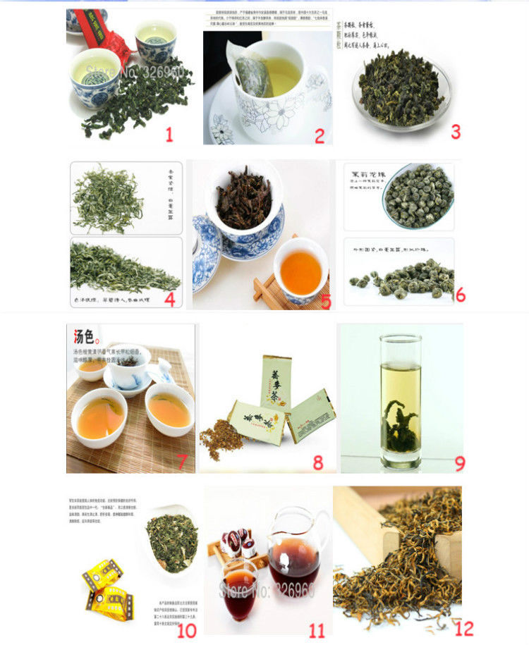 HelloYoung24 Bags Chinese Tieguanyin Tea Oolong Tea Black Tea Green Tea Puer Tea Herbal Tea New Tea