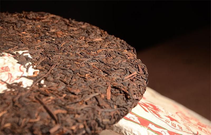357g Classe Anciens Gâteau Thé Cuit Pu-erh Thé Noir Yunnan Thé Mûr Puer Original