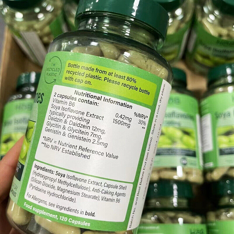 HollandBarrett HB Soy Isoflavone Capsules From The UK 120 Pills of Estrogen
