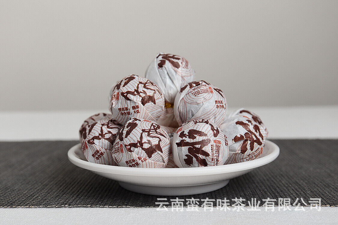 Yunnan Pu'er Tea Icelandic Ripe Dragon Pearl 8g Ripe Tea Thin Slices 500g