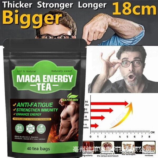 Refreshing and Healthy Latest Natural Maca Energy Man Tea 40 Tea Bags