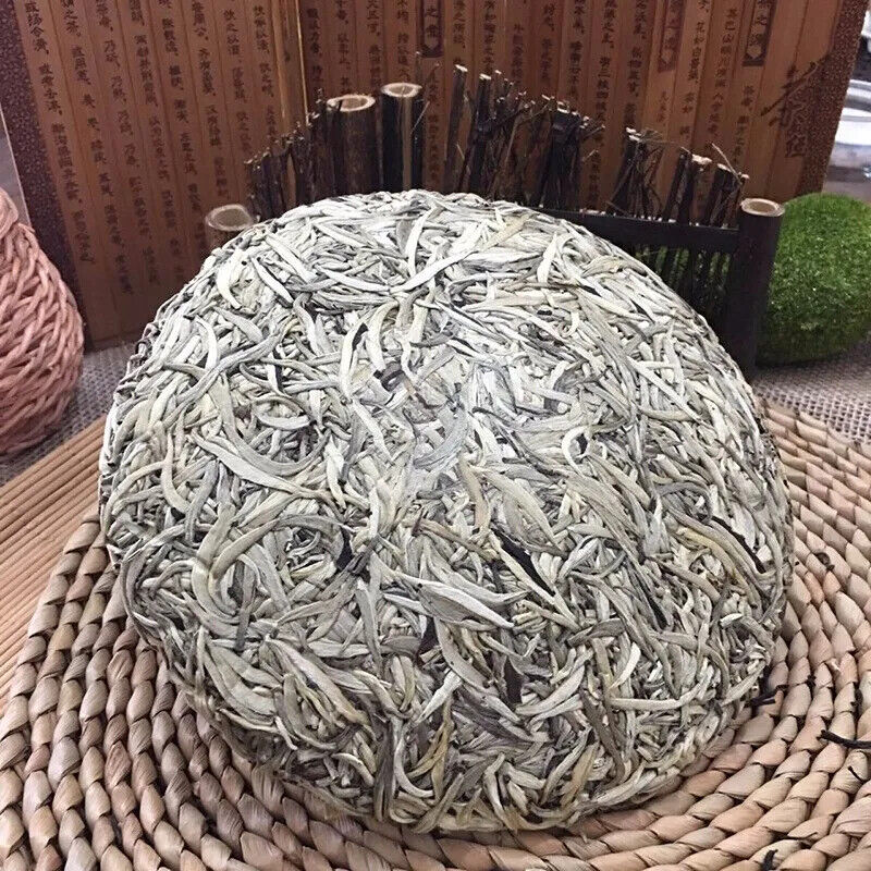 HelloYoung New Natural Organic Tea Bai Hao Yin Zhen Pekoe Silver Needle White Tea Cake 300g