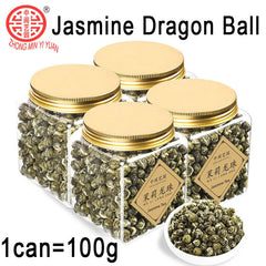 HelloYoung New Jasmine Tea Canned Natuiral Organic Jasmine Drago Pearl  Longzhu 125g