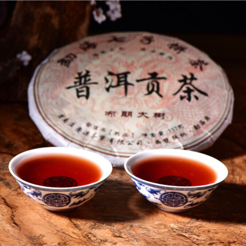 HelloYoung Top-Grade Pu'er Cooked Tea Cake Yunnan Pu-Erh Black Tea Tribute Tea 357g