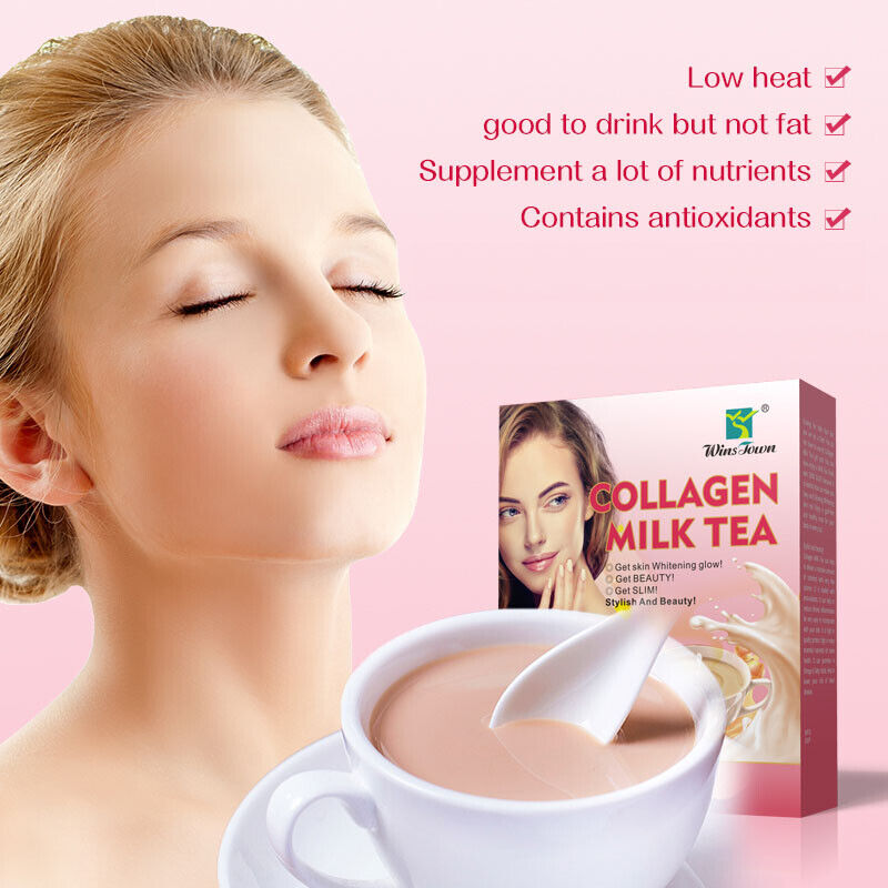 Private Label Collagen Milk Tea Glow Beauty Women Skin Whitening Tea 10g*10bags