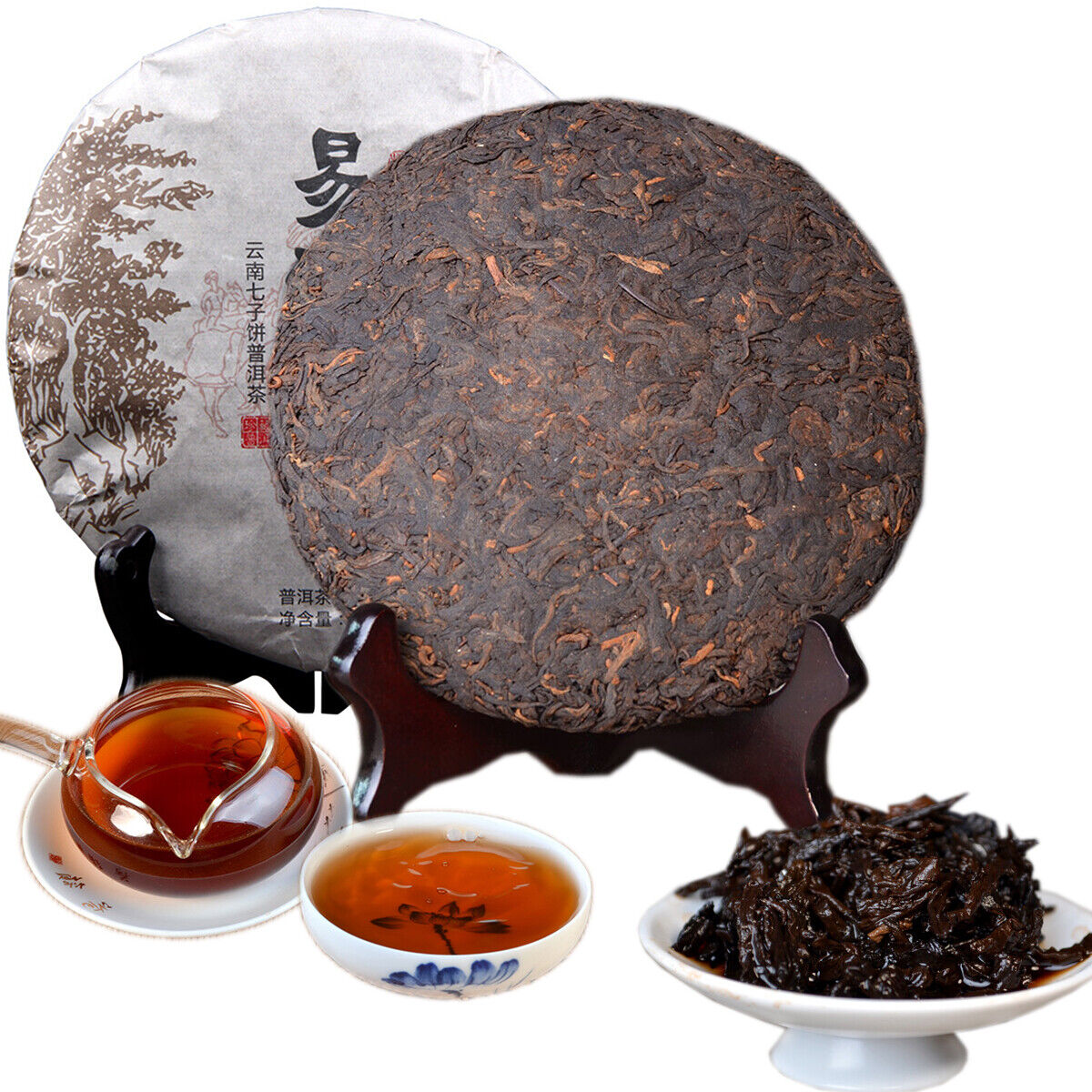 HelloYoung Chinese Yunnan Ripe Pu-erh Healthy Care Premium Puer Cooked Tea Cake 357g