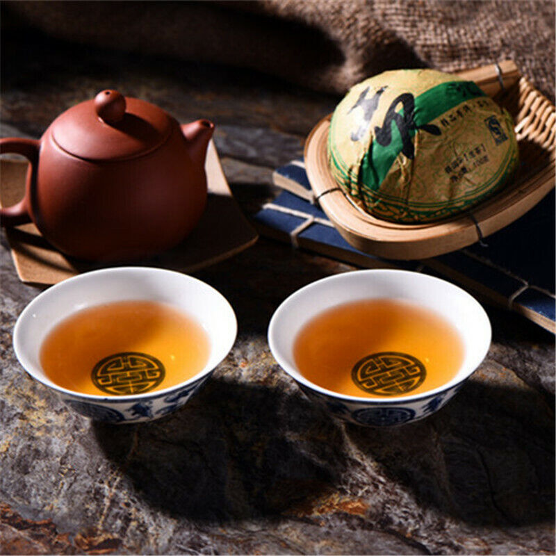 HelloYoung Cha Puerh Tea Cakes Old Pu-erh Tea Tree Puer Tea Yunnan Shen Pu'er Tea Cake 100g