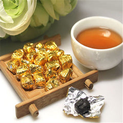 HelloYoung Cooked Pu'er Yunnan Shu Green Food Puer Tea Ripe Cha Gao Cream Puerh 30g 30 Pcs