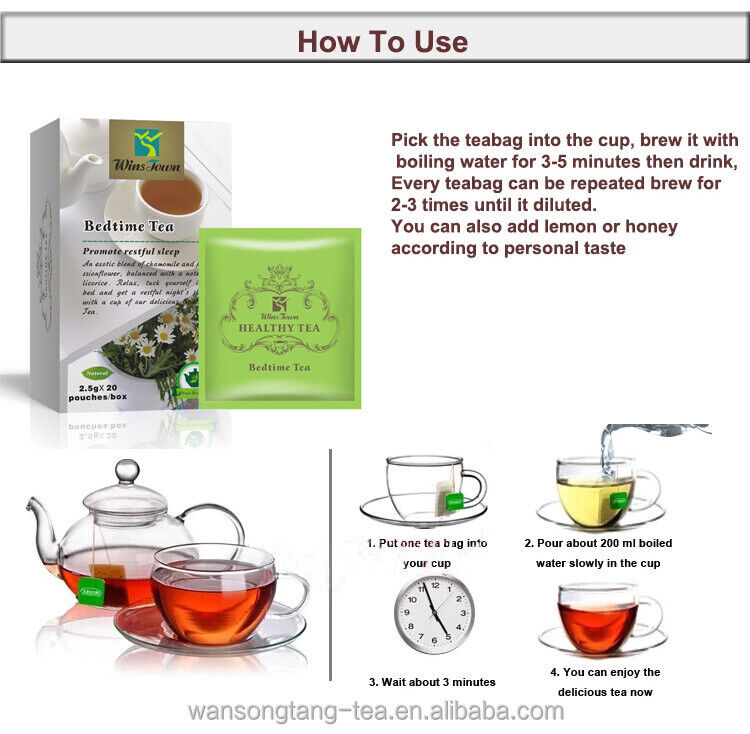 Stress & Anxiety Relief Herbal Tea Sleeping Tea Aid Remedy Relax Detox Tea