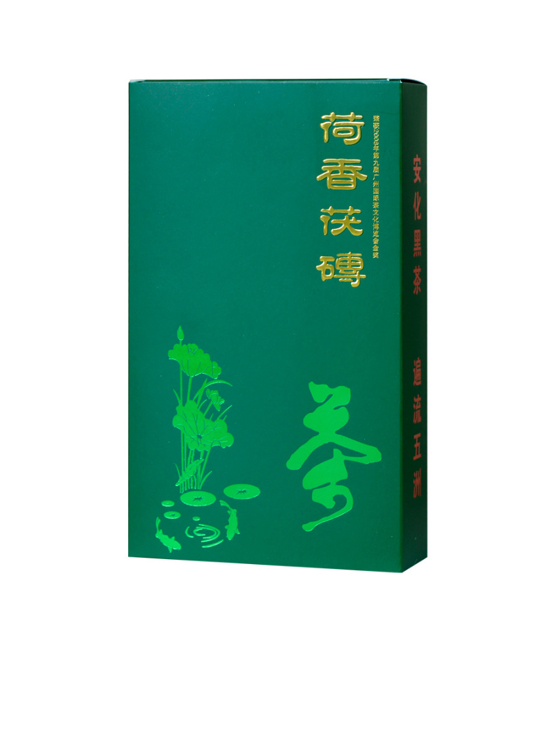 HelloYoung 1Kg Hunan Anhua Black Tea Golden Flower Porcelain Brick Tea Hand-built Raw Tea
