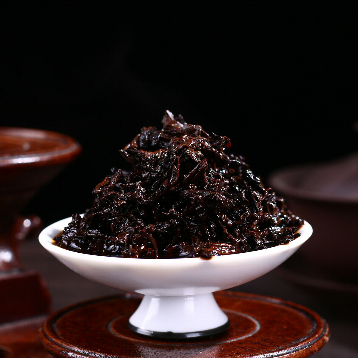 HelloYoung Ripe Puer Tea Cake Yunnan Brown High Mountain Ecological Pu erh Cooked Tea 200g