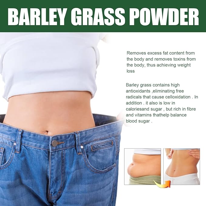 HelloYoung Unsweetened Premium Organic Barley Grass Powder 250g moistening intestines, burning fat, purifying liver, lowering cholesterol