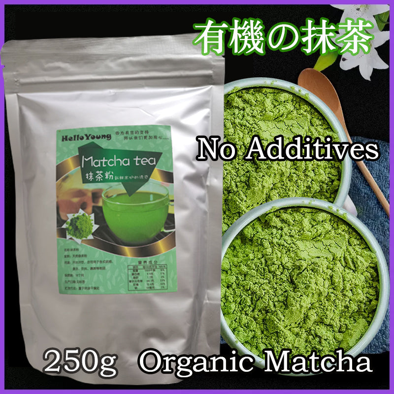 HelloYoung Matcha Green Tea Powder Organic Japanese Ceremonial Grade Antioxidants Energy Boost slimming diet drink for loss weight