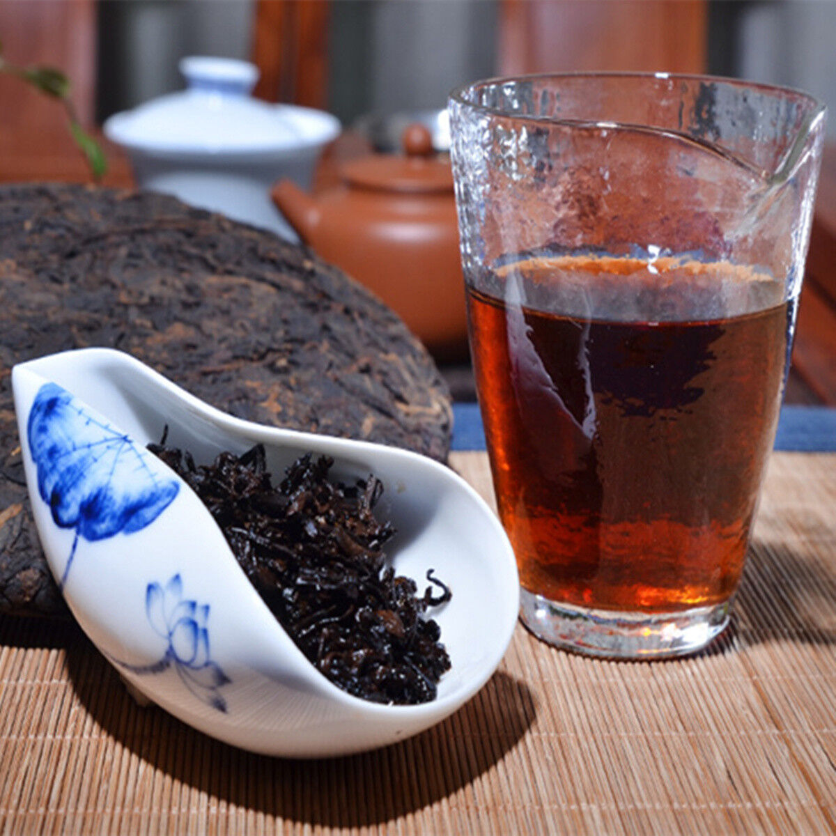 HelloYoung Puerh Tea Black Tea Cooked Pu-erh Tea Ripe Pu-erh Tea Oldest Puer Tea Tree 357g